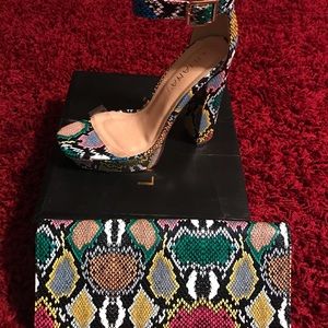 Snakeskin shoes and matching bag
